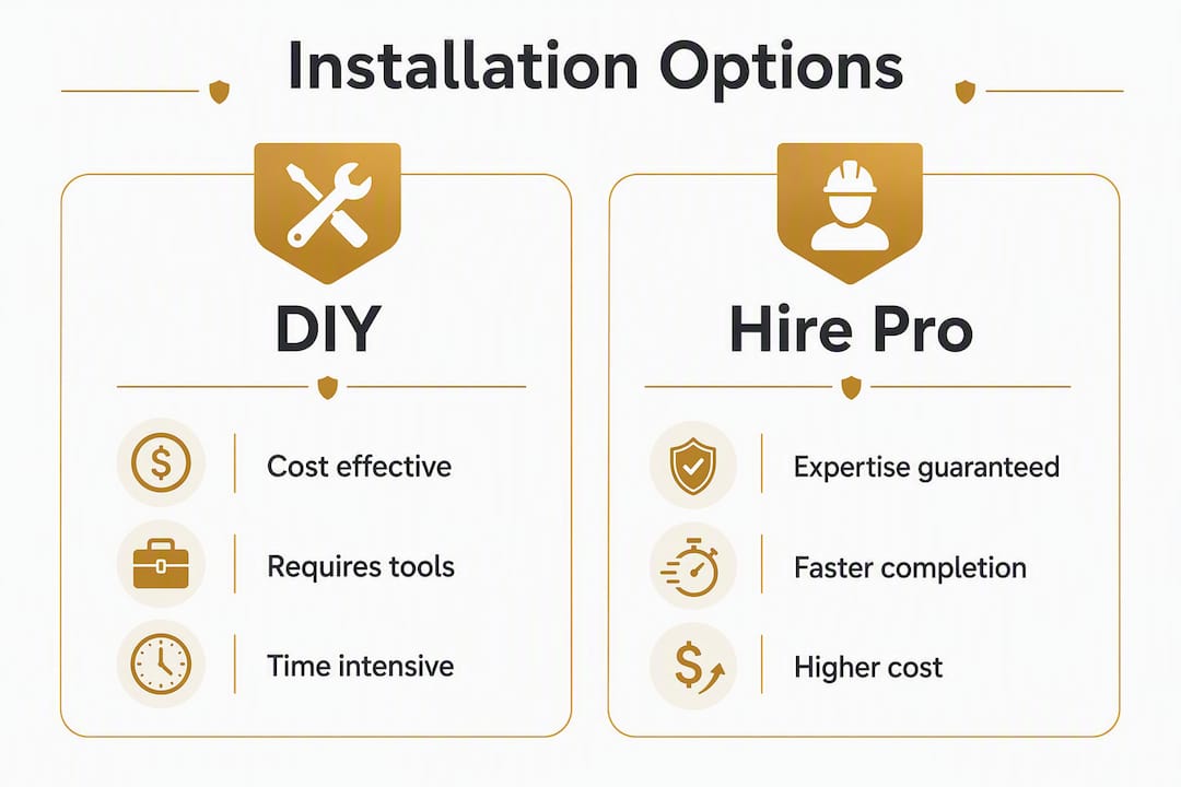 Infographic comparing DIY versus professional safe installation