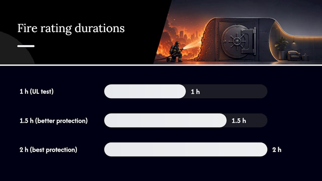 Comparison infographic of fire and burglary ratings