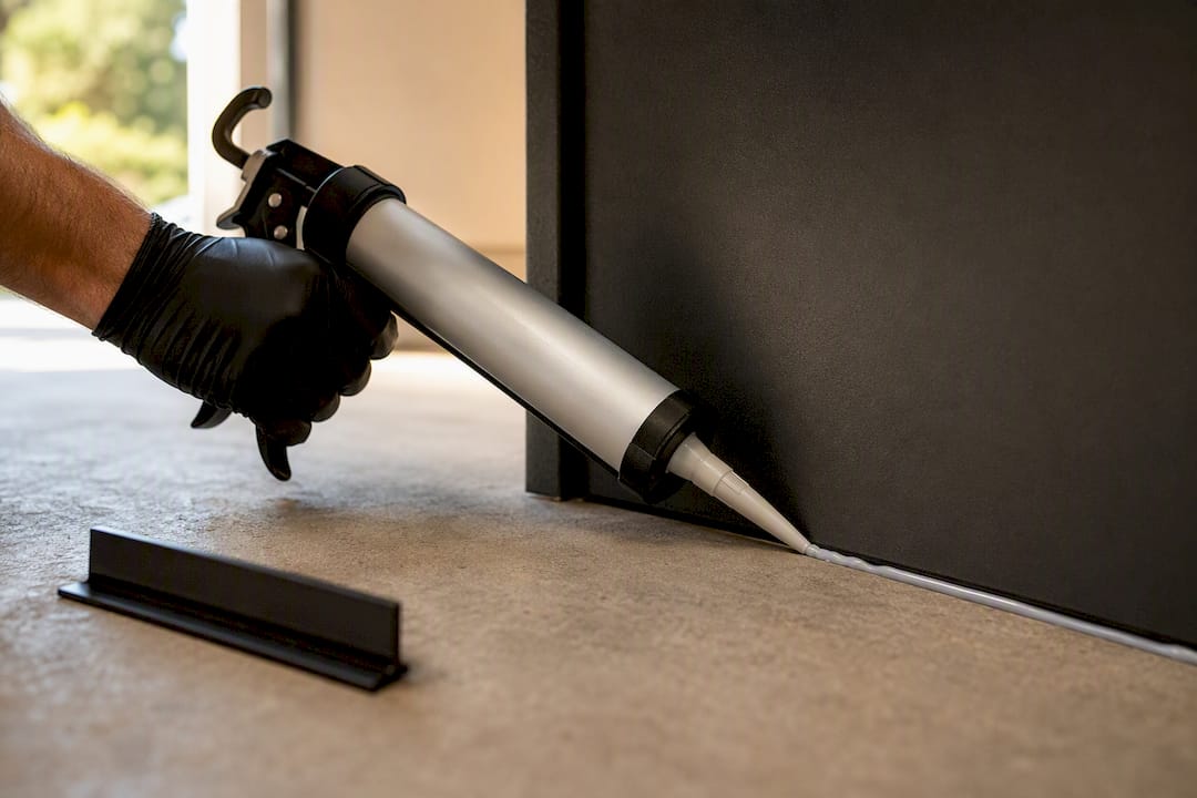 Sealing the safe base against garage pests