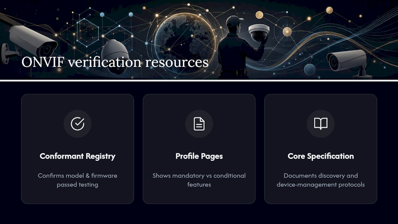 Three resources for checking ONVIF conformance