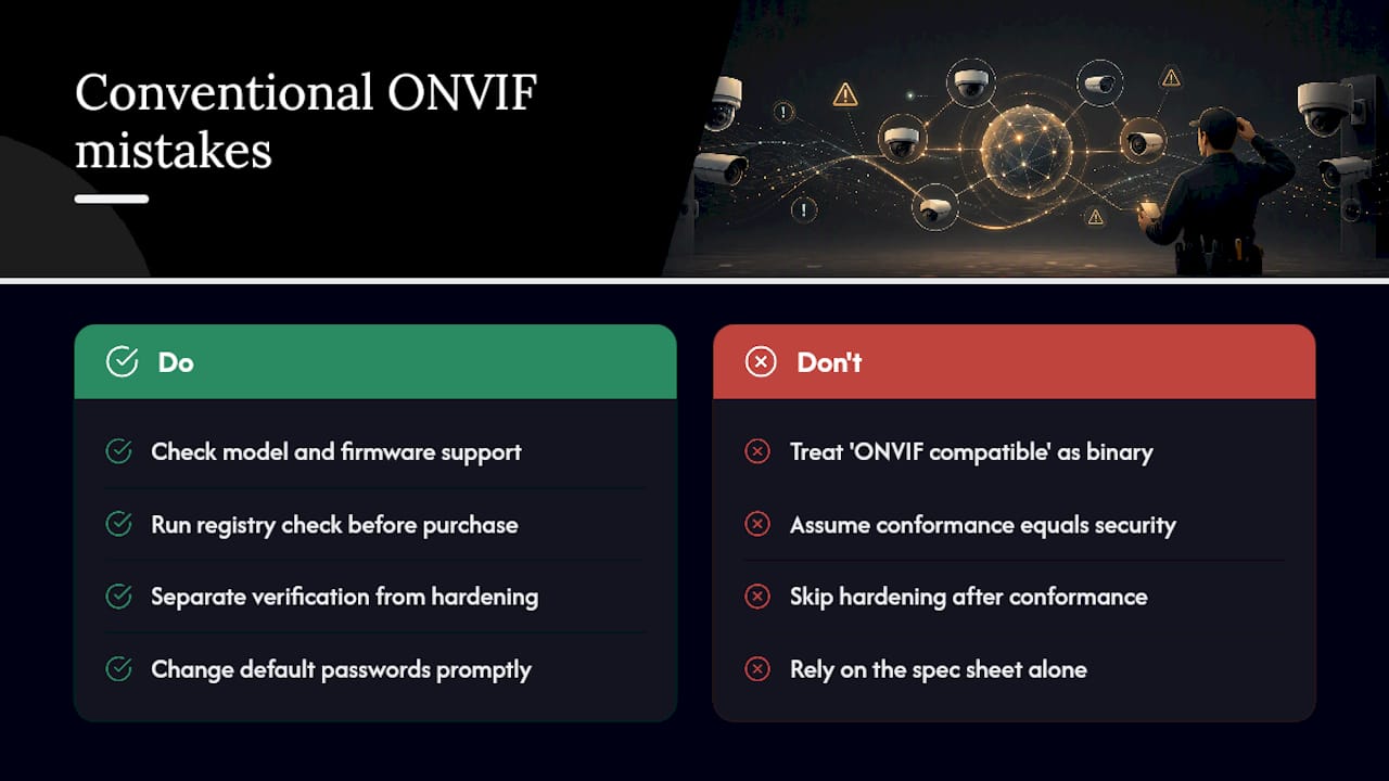 What the Conventional ONVIF Advice Gets Wrong — overview diagram