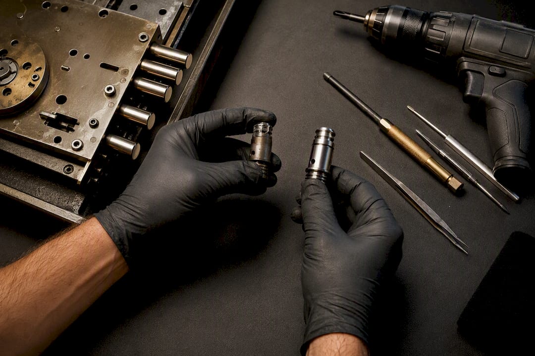 Technician diagnosing a fired relocker component