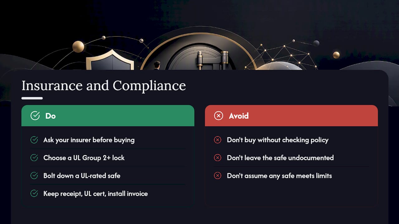 Do Depository Safes Affect Insurance and Compliance? — overview diagram