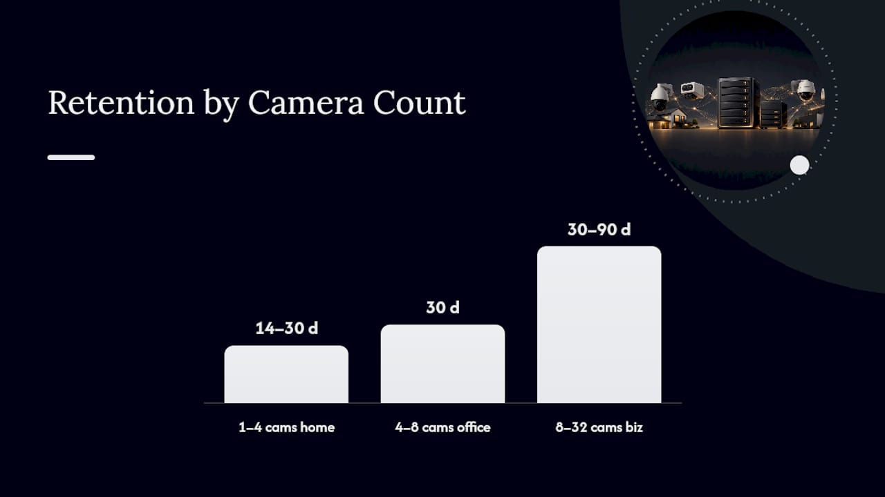 Storage Setup Templates by Camera Count — overview diagram