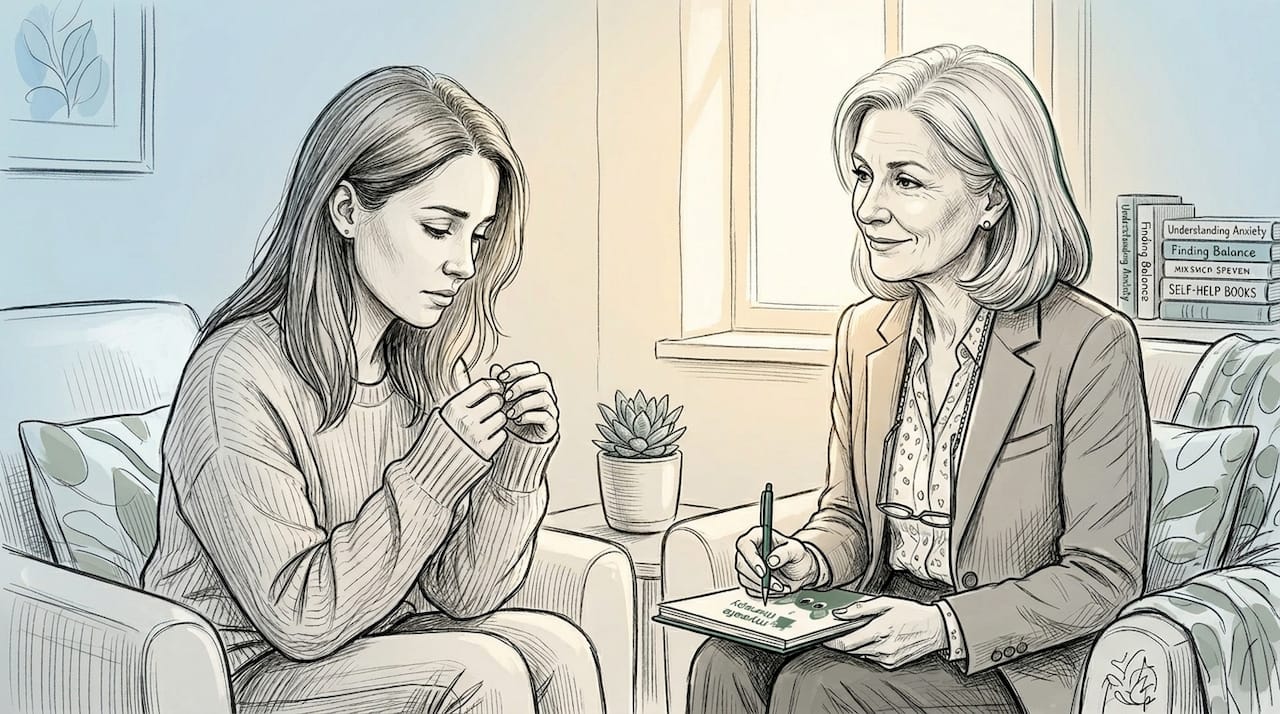 Counselling and listening in NHS consultation room