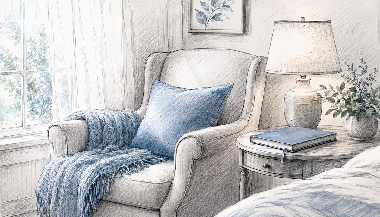 Cozy private home corner for therapy