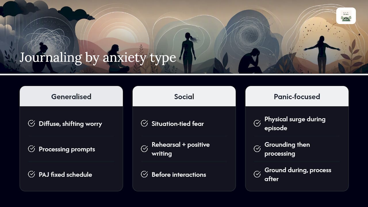 Matching journal prompts to anxiety states