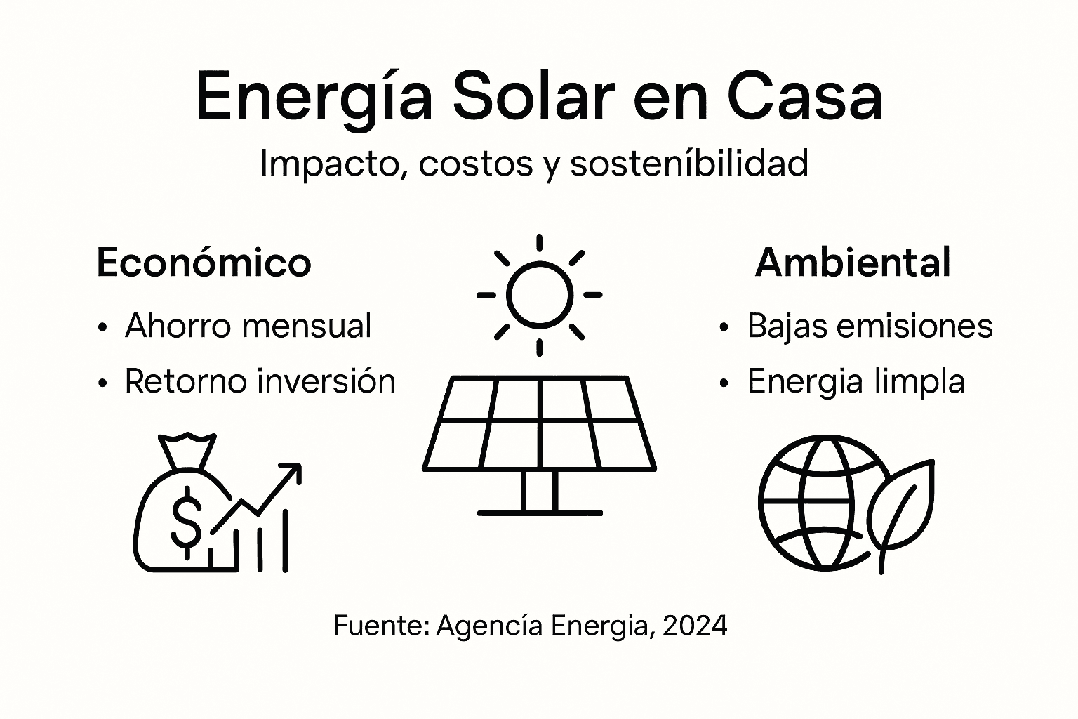 Descubre en esta infografía cómo la energía solar puede ayudarte a ahorrar dinero y cuidar el medio ambiente al mismo tiempo.