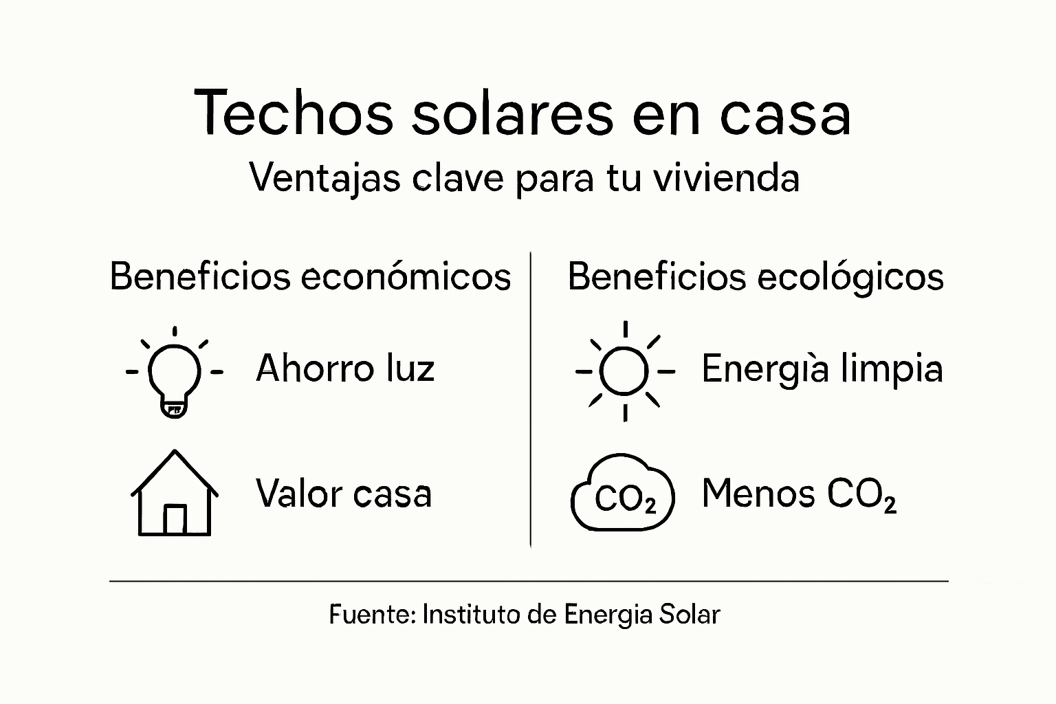 Infografía: Beneficios económicos y medioambientales de instalar paneles solares en el techo