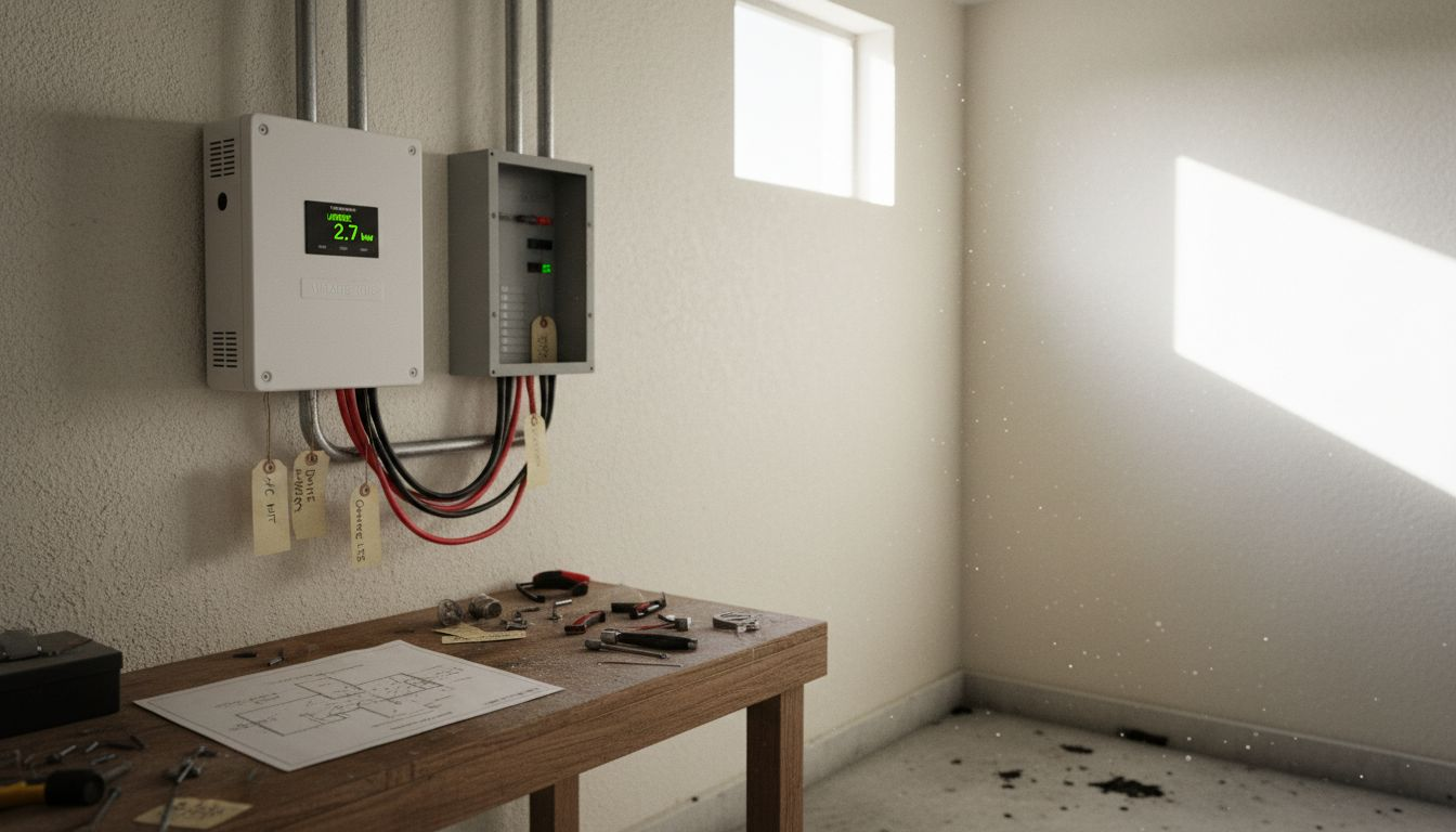 Home inverter and wiring in utility room