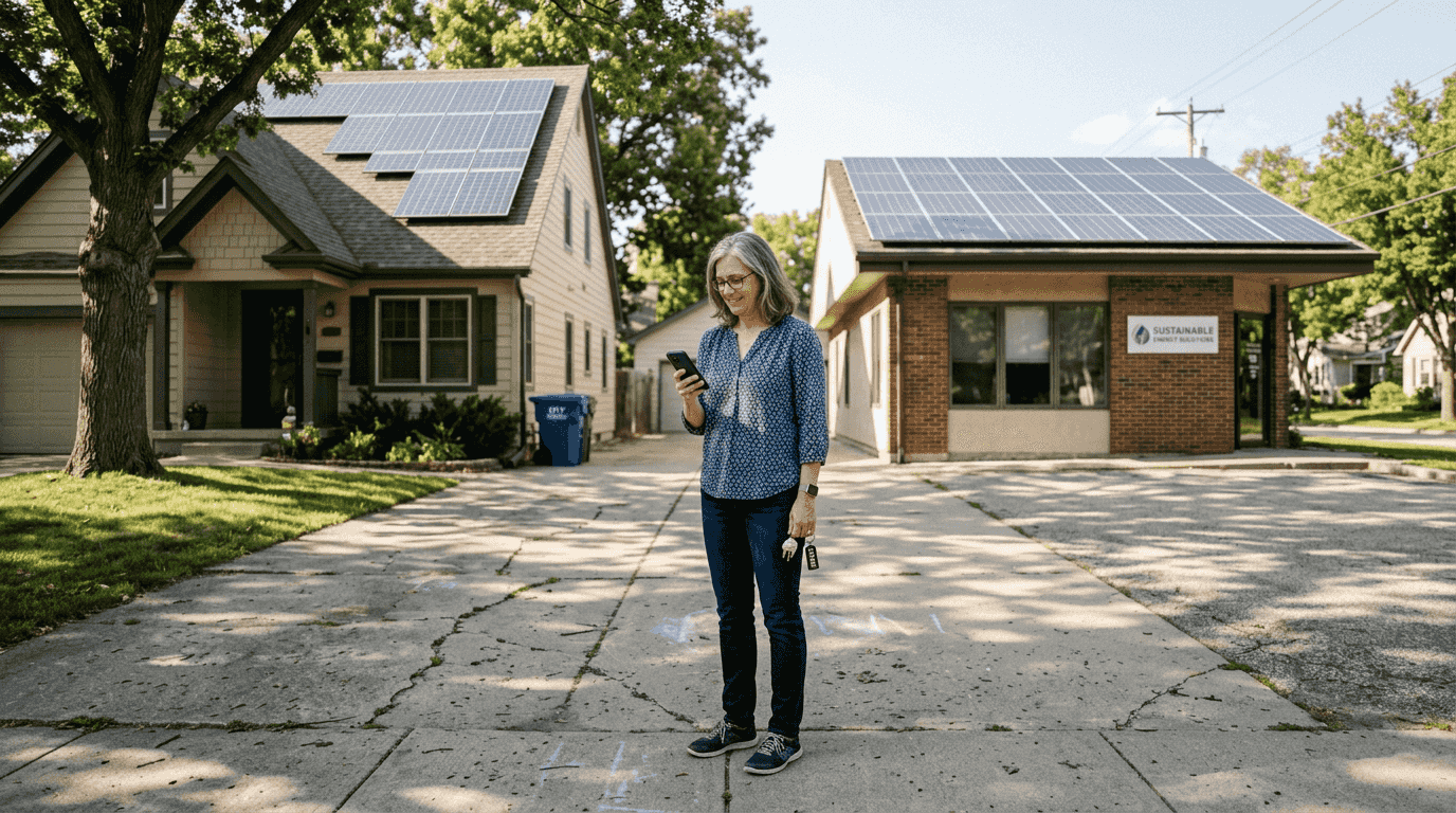Comparison of home and commercial solar installations