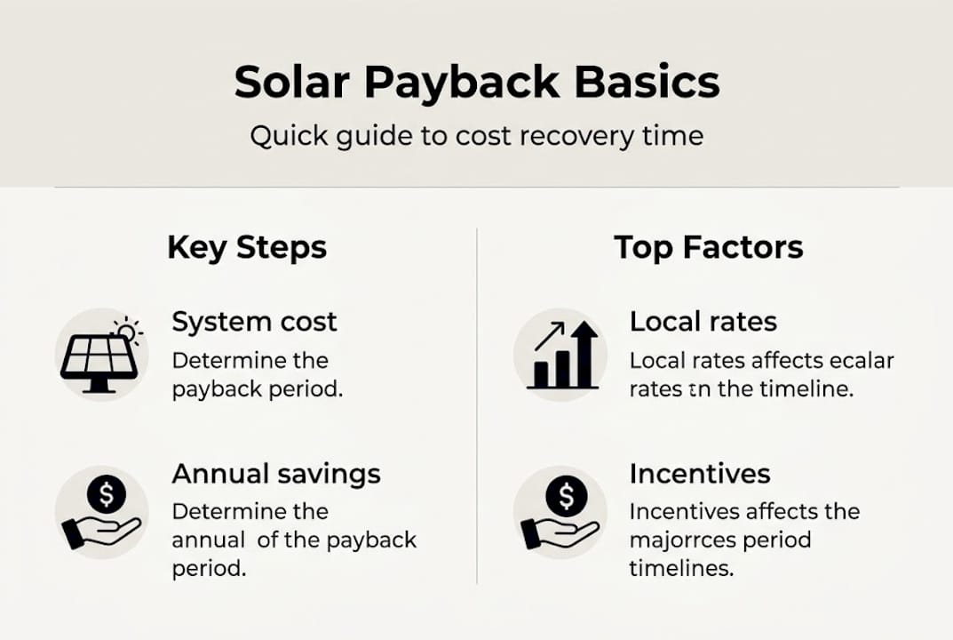 Infographic showing solar payback period overview
