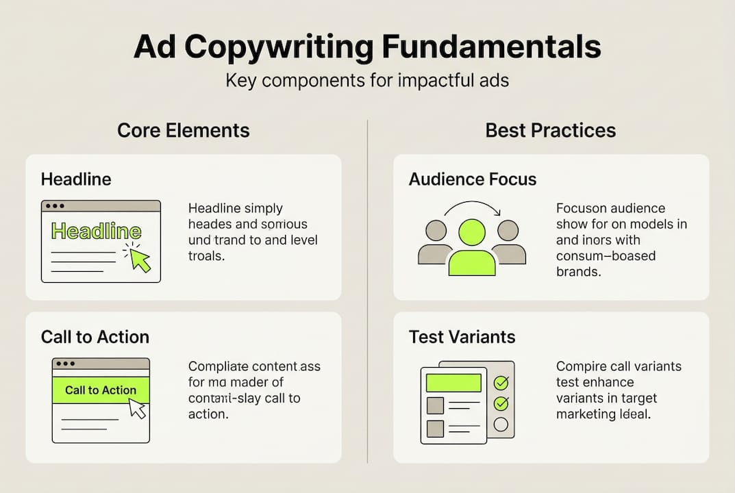 Infographic on ad copywriting fundamentals