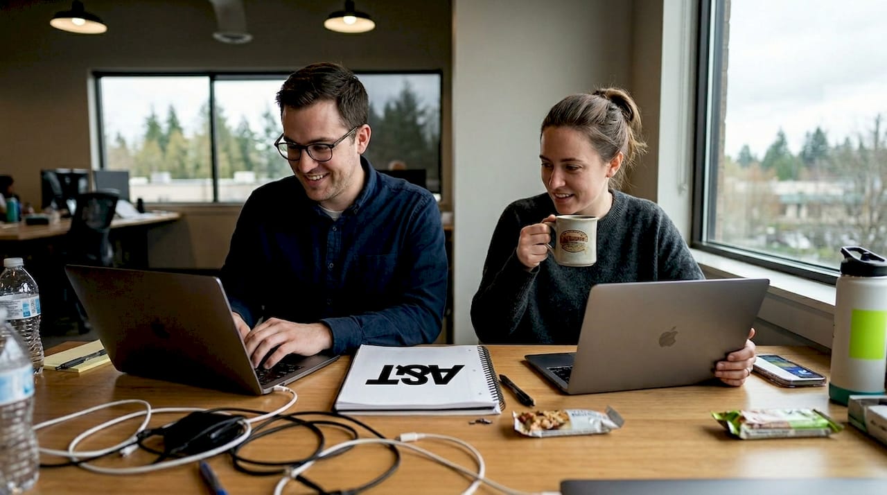 Team brainstorming creative campaign elements