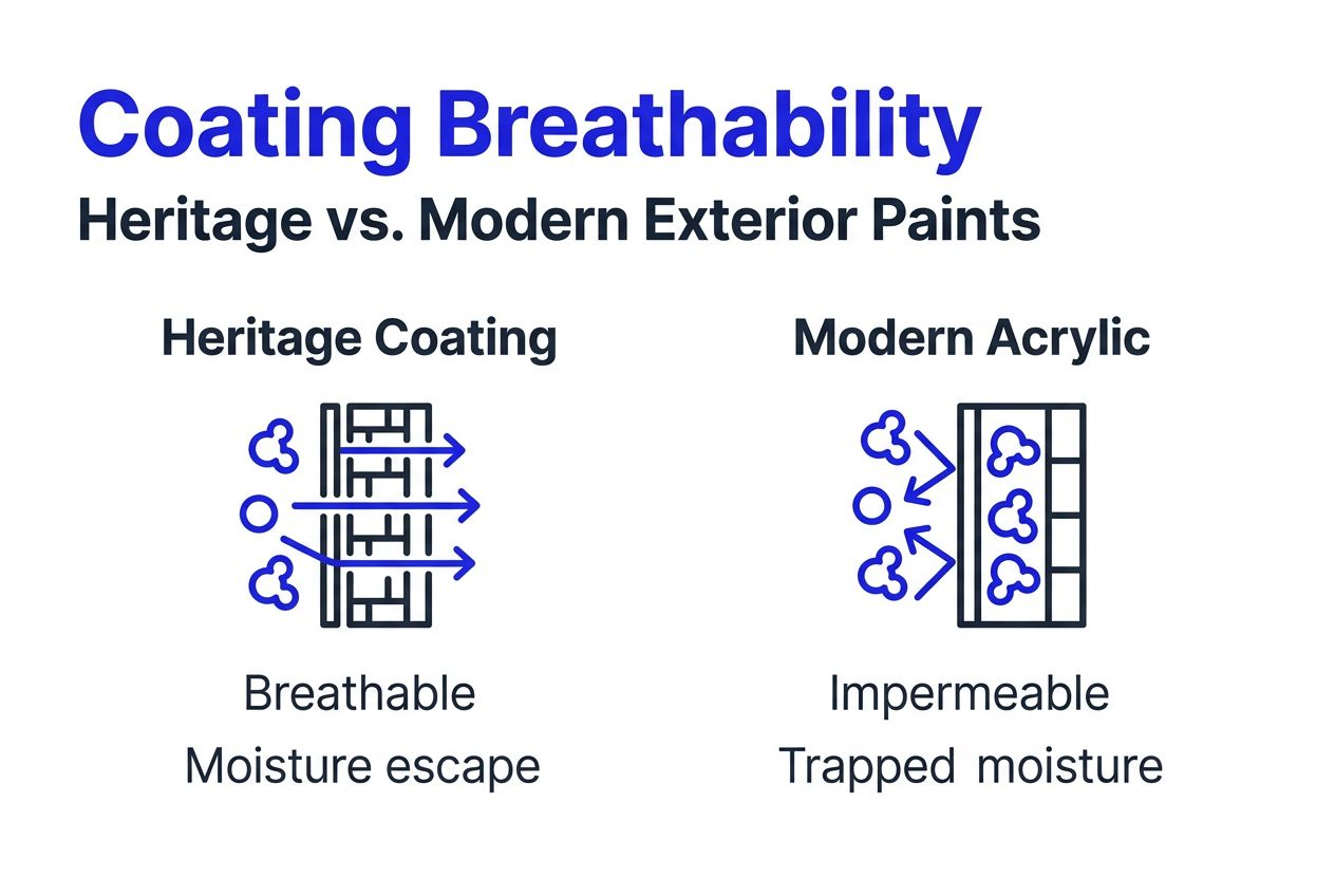 Infographic comparing coating breathability