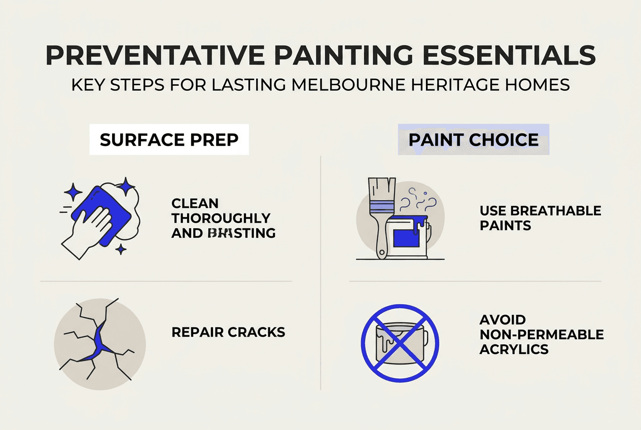 Infographic with keys for painting heritage homes