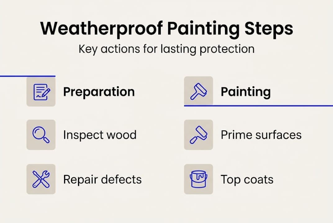 Infographic of weatherproof painting steps for heritage homes