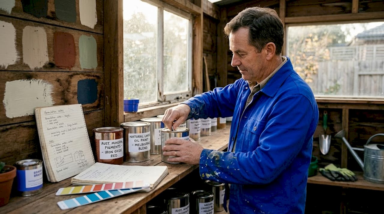 Supplier handling natural mineral paint samples