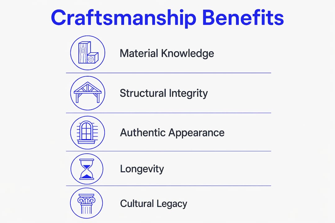 Infographic showing benefits of skilled craftsmanship