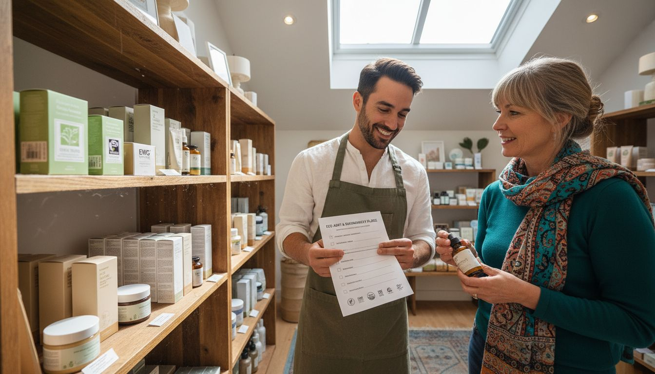 Shop assistant and customer review product ethics