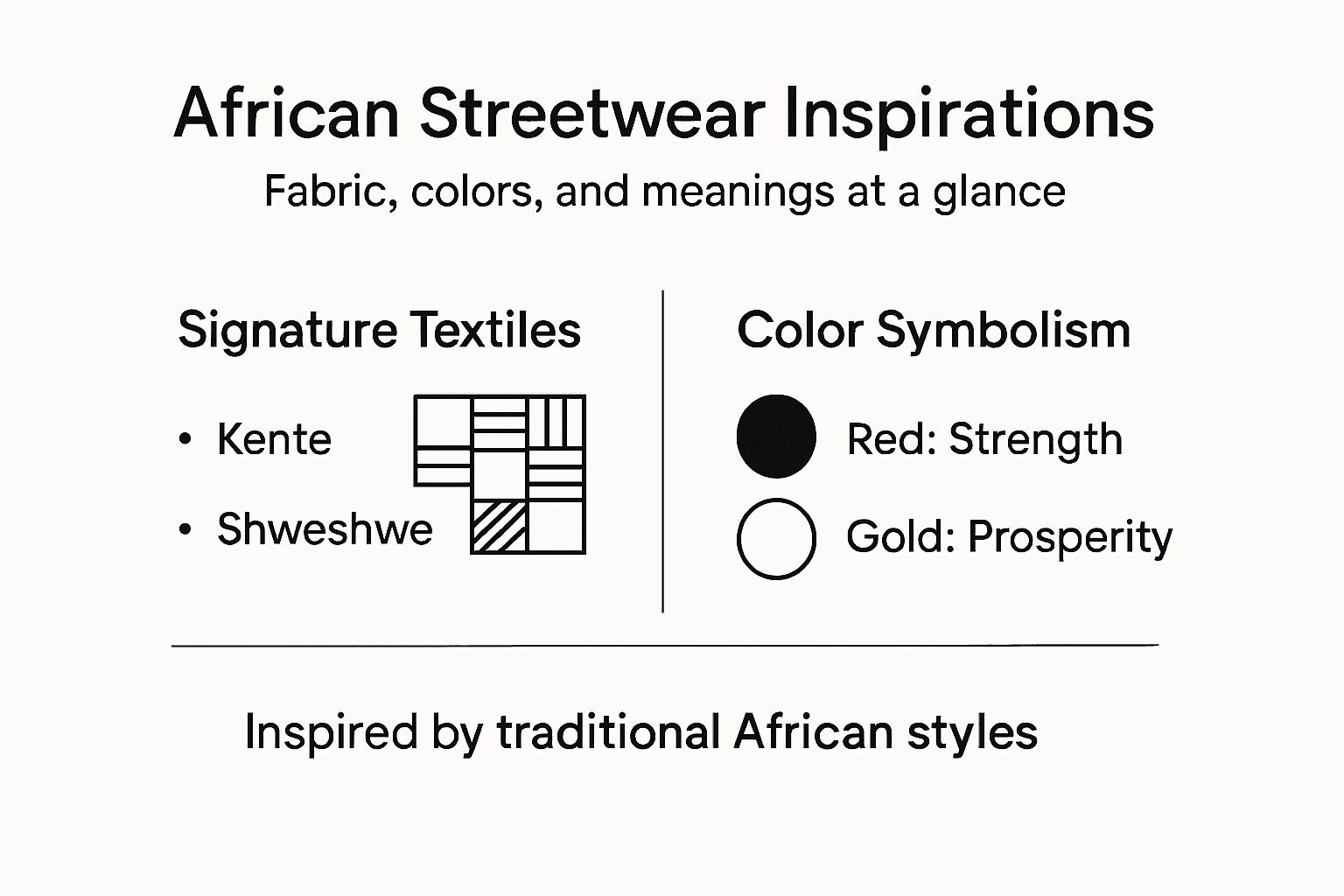 Infographic of African textiles and color symbolism