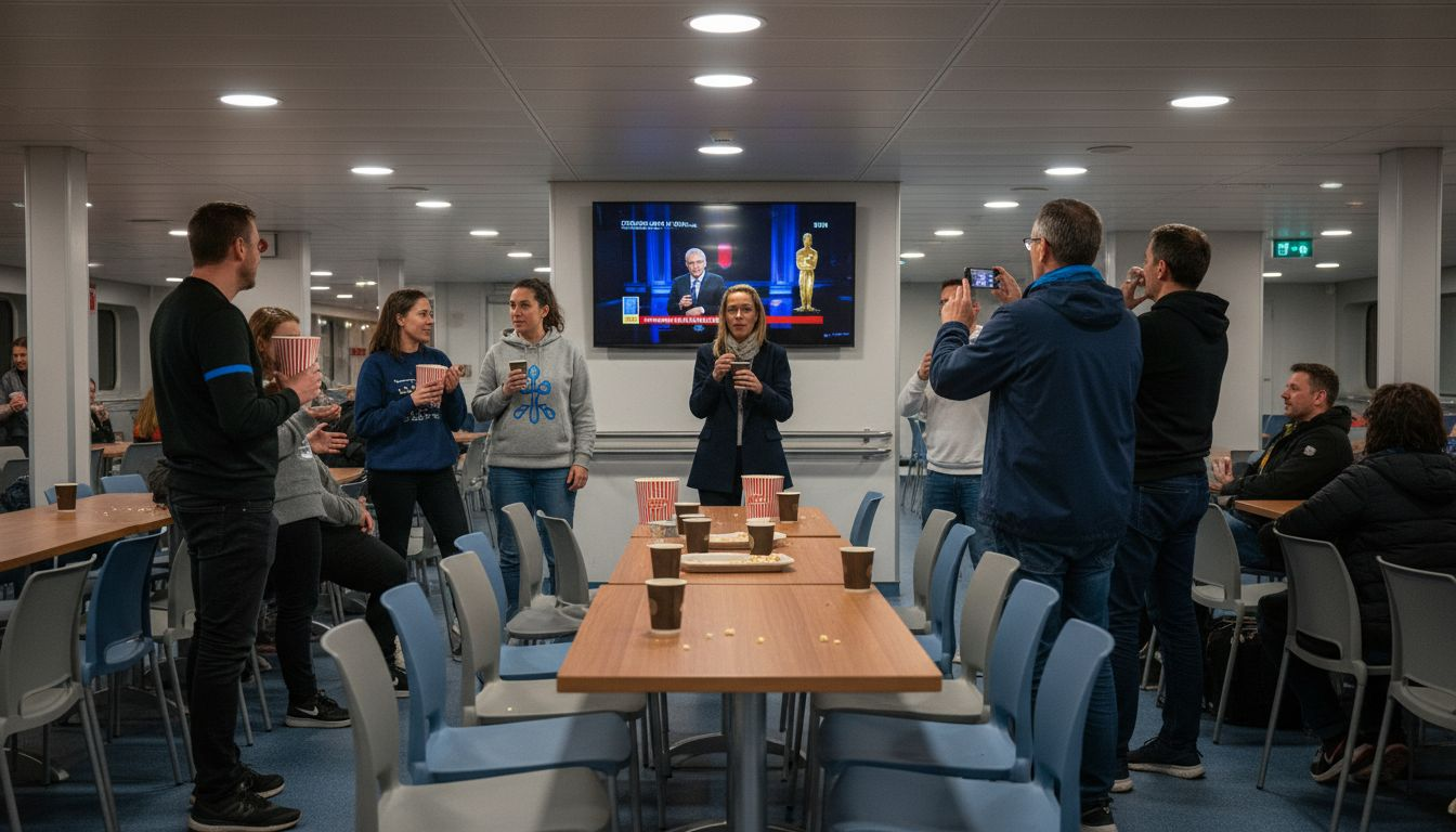 Proiezione collettiva degli Oscar nella sala Traghetto