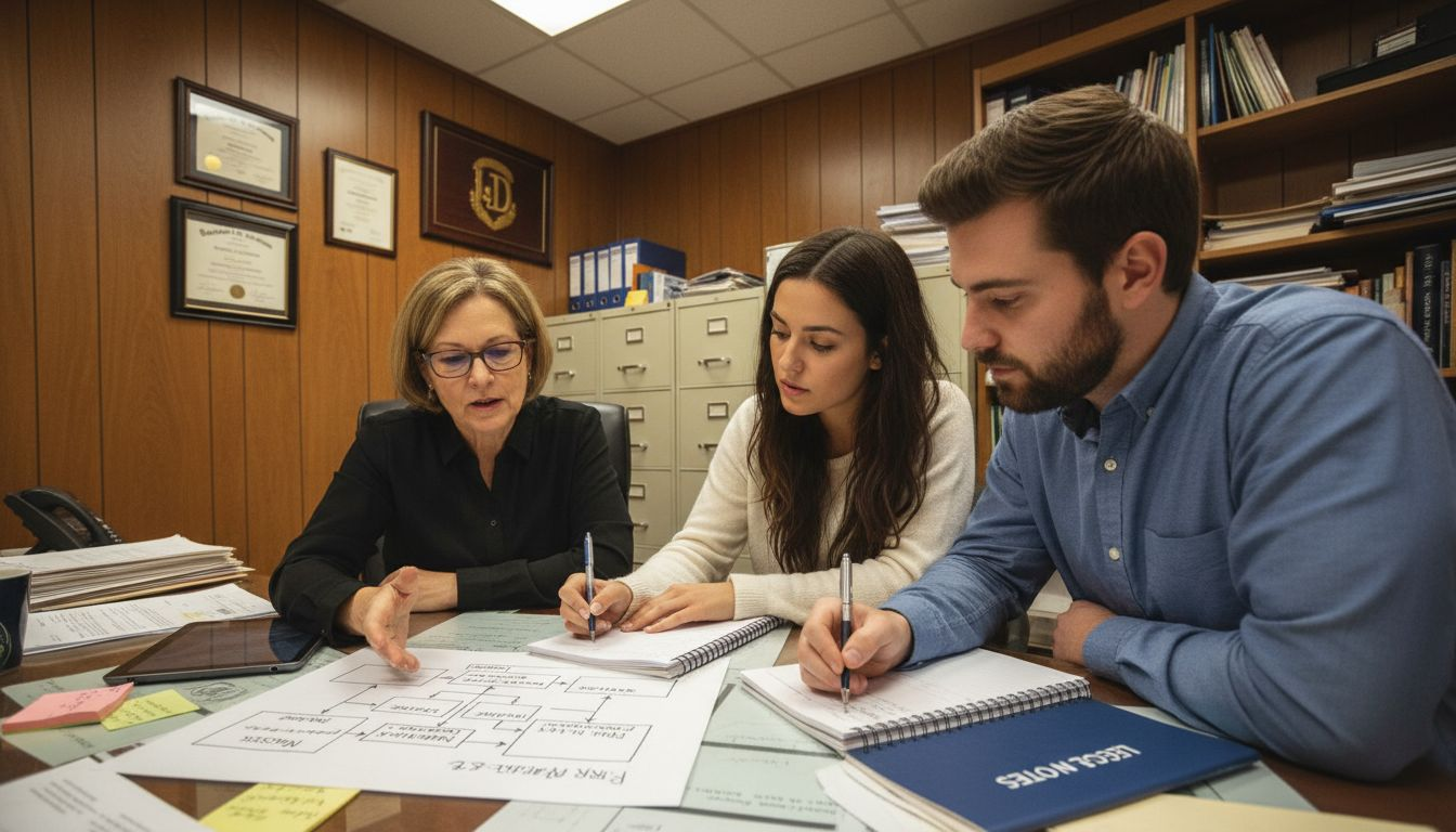 Attorney discussing prenuptial agreement components