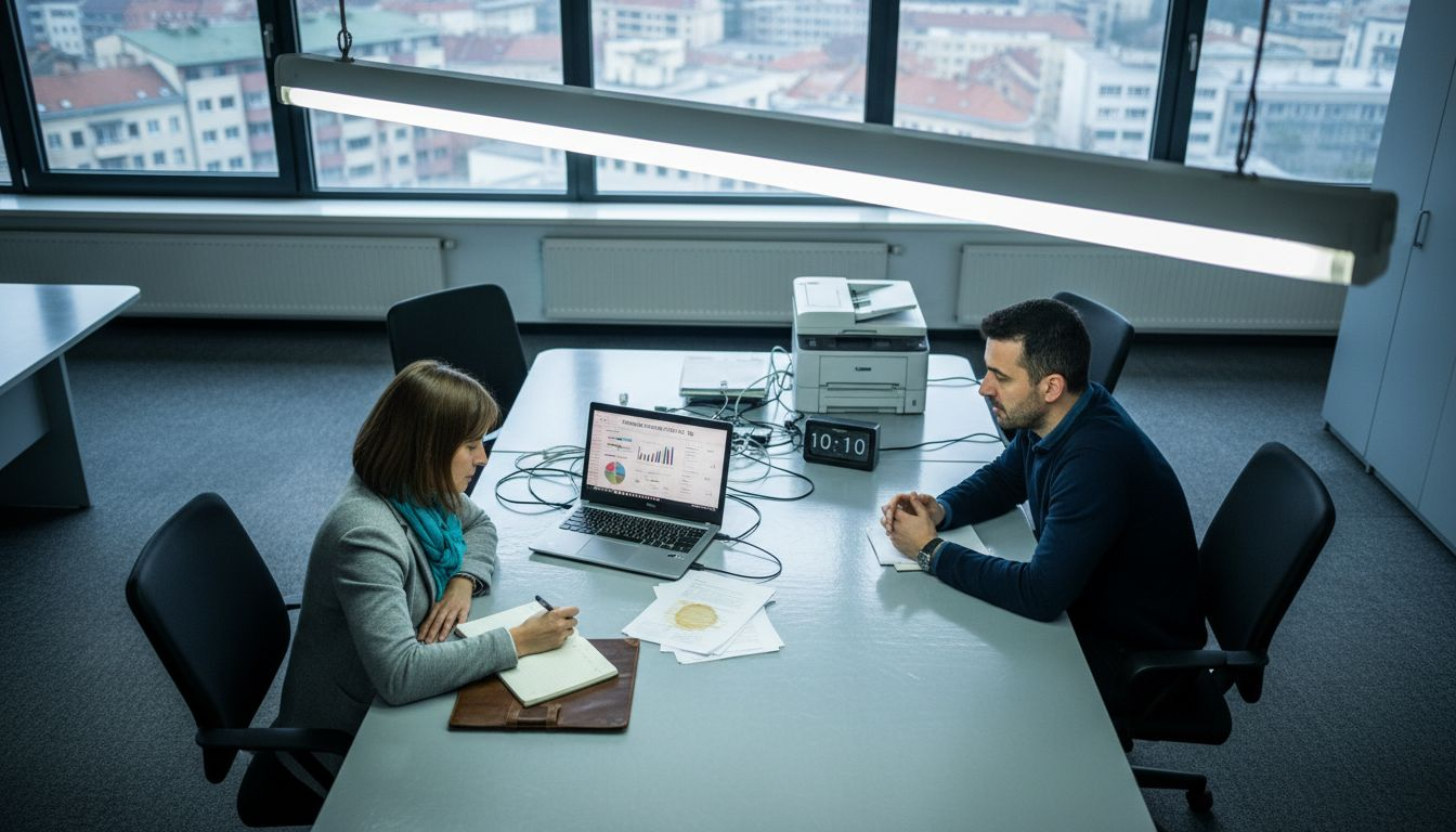 A kollégák éppen egy automatizációs jelentésen dolgoznak.
