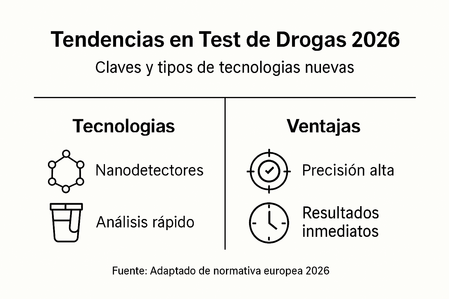 Infografía: últimas tendencias y avances tecnológicos en pruebas de detección de drogas