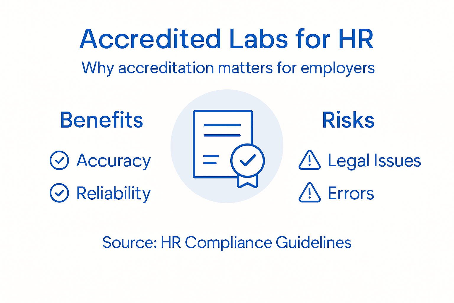 Infographic key benefits and risks of lab accreditation