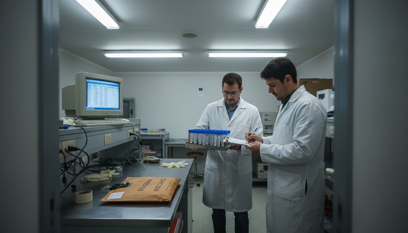 Recepción de muestras con documentación del control de cadena de custodia