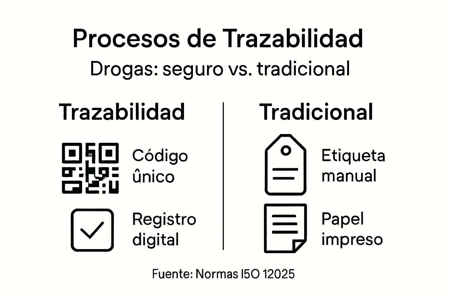 Infografía: diferencias clave entre la trazabilidad y los métodos tradicionales