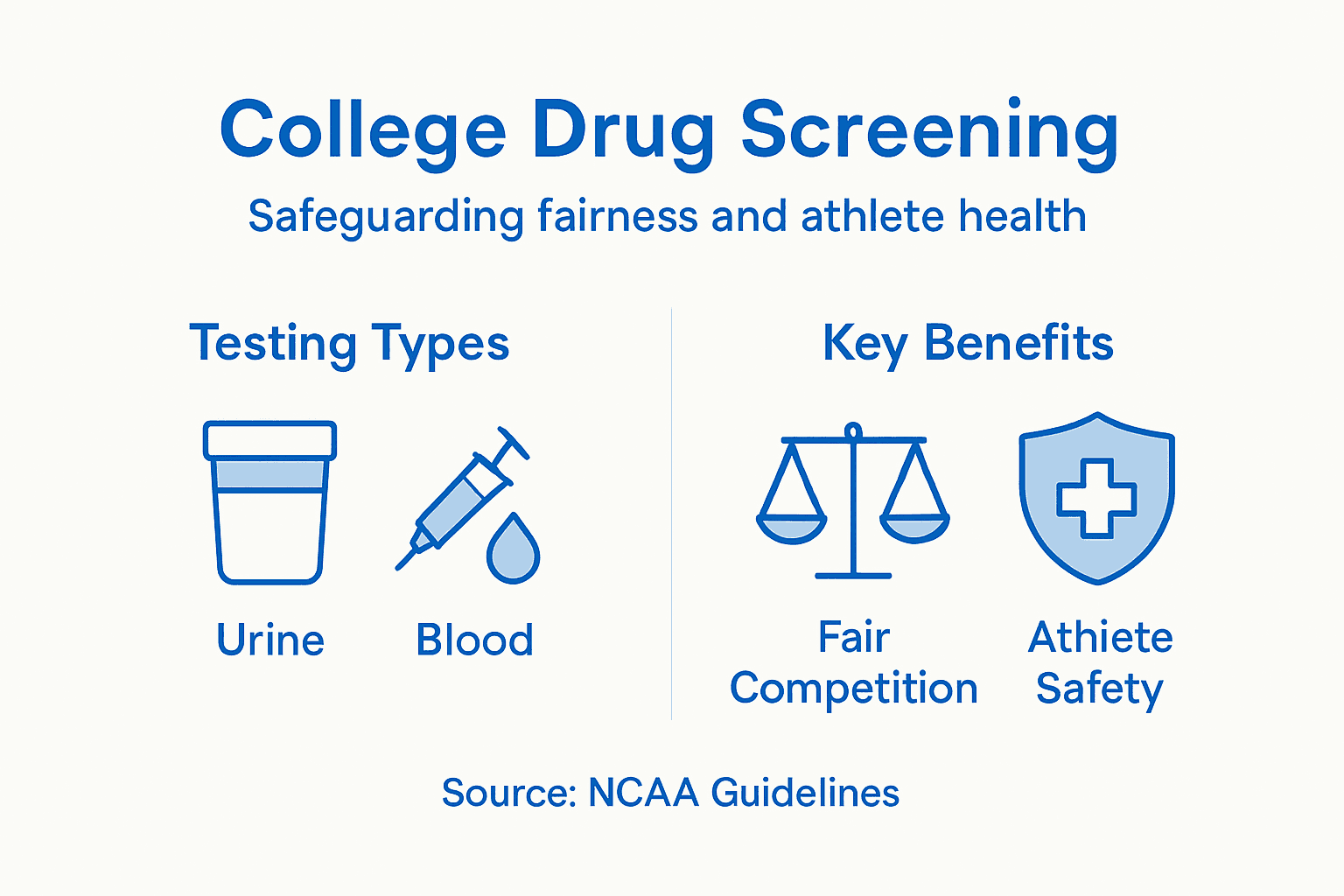 Infographic highlighting college drug screening benefits