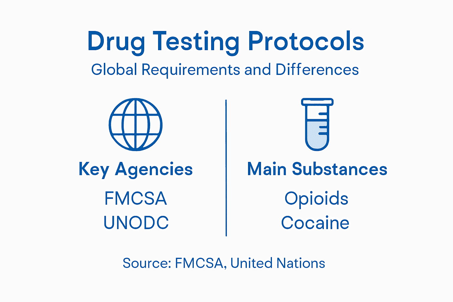 Infographic on transportation drug testing protocols