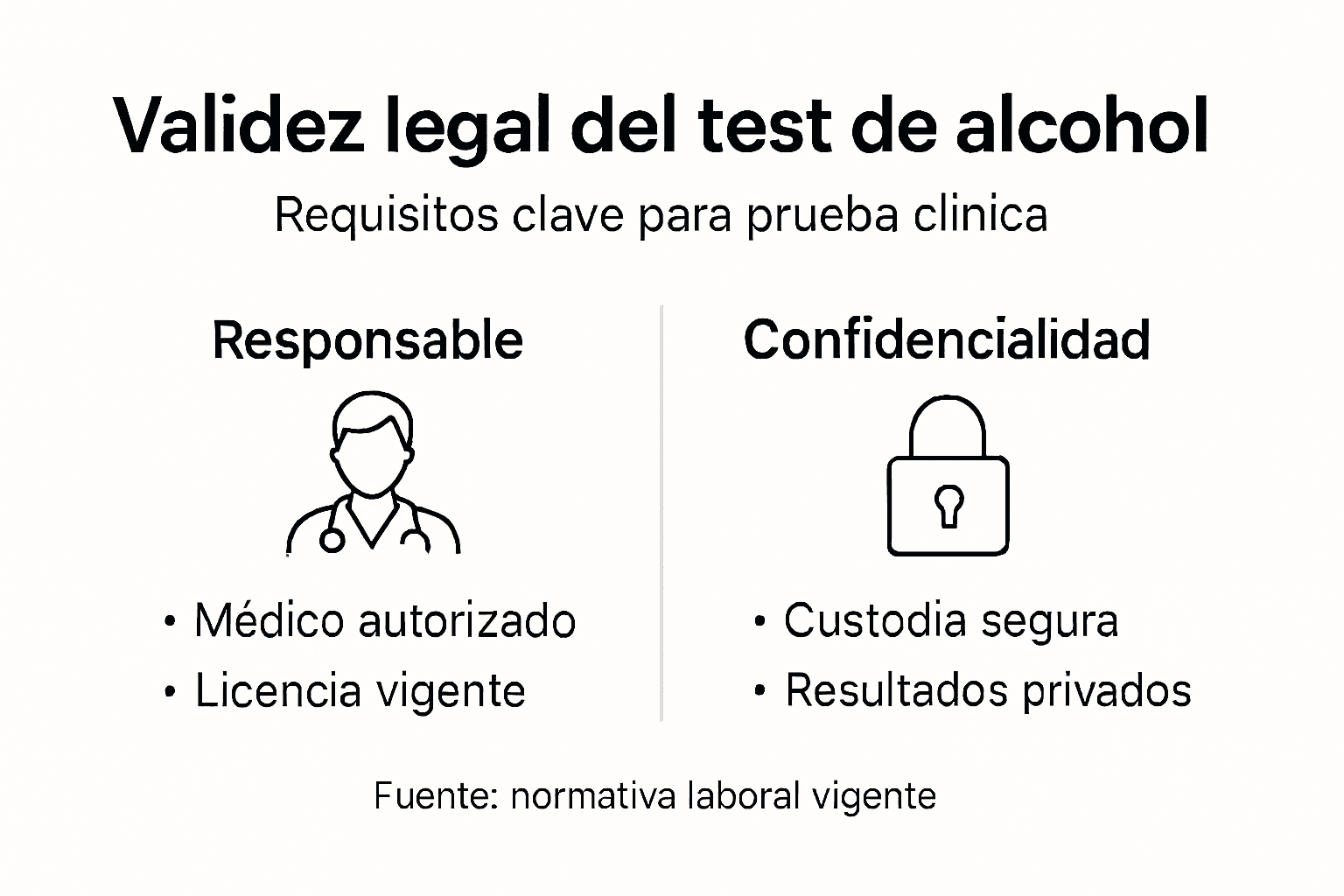 Infografía: ¿Qué requisitos legales debes cumplir para realizar un test de alcoholemia?