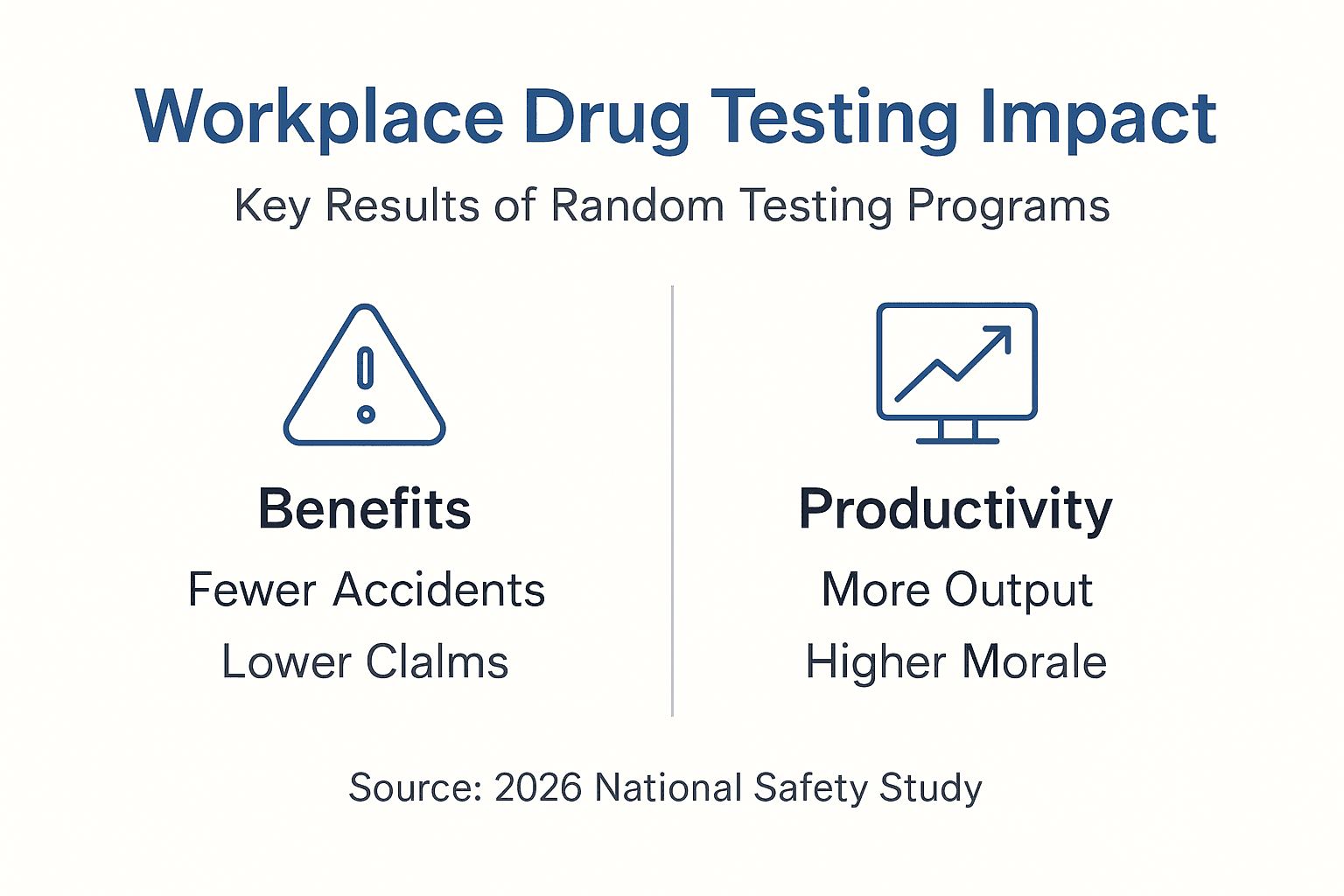 Infographic showing drug testing benefits overview