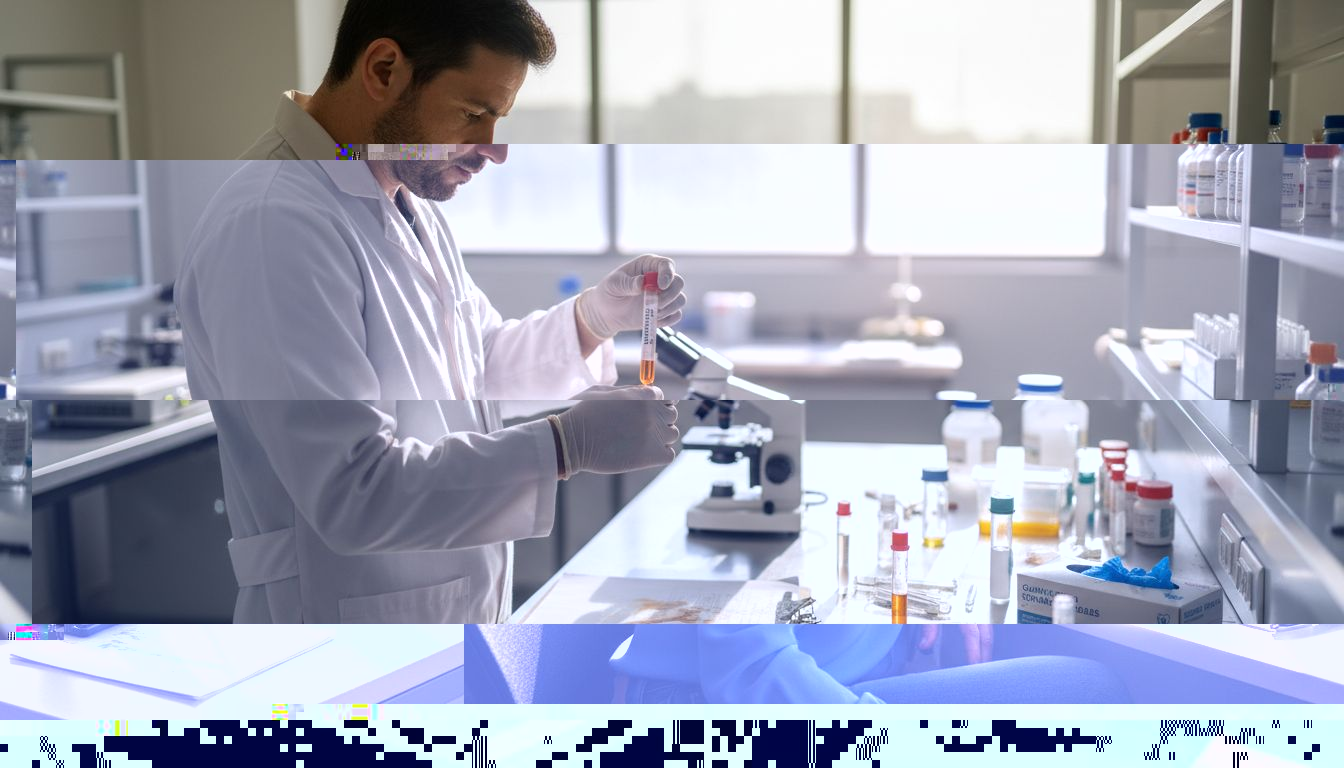 Una trabajadora analiza los resultados de las pruebas en su puesto de trabajo.