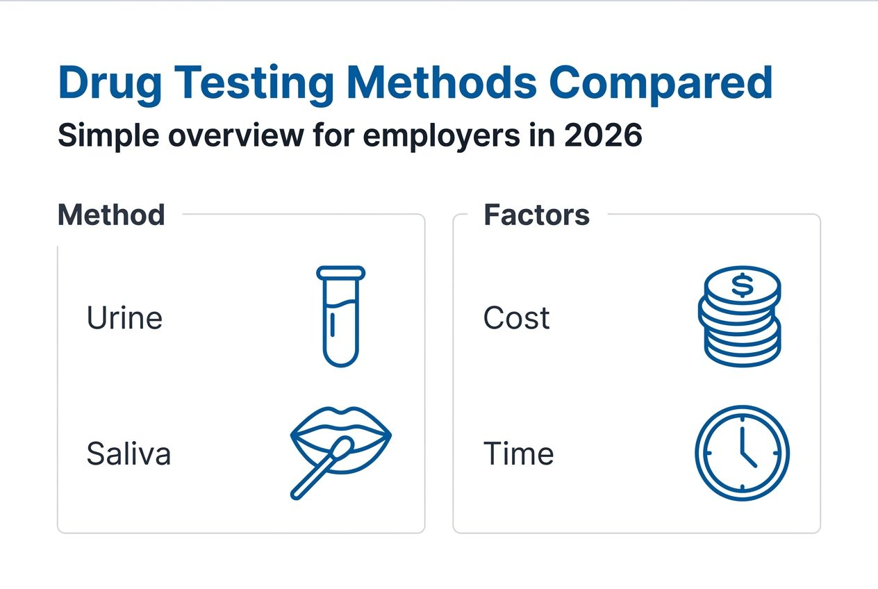 Infographic comparing drug testing methods
