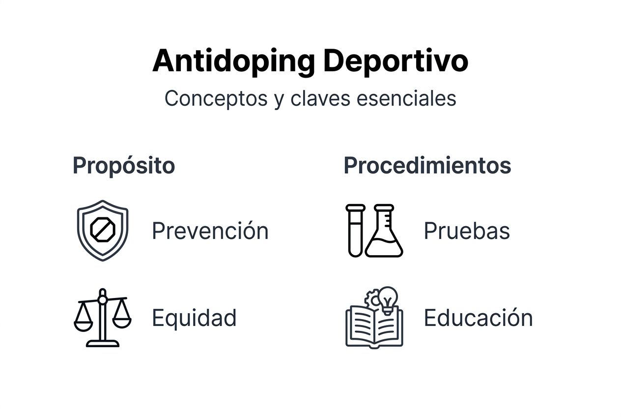 Infografía: conceptos clave sobre el control antidopaje en el deporte