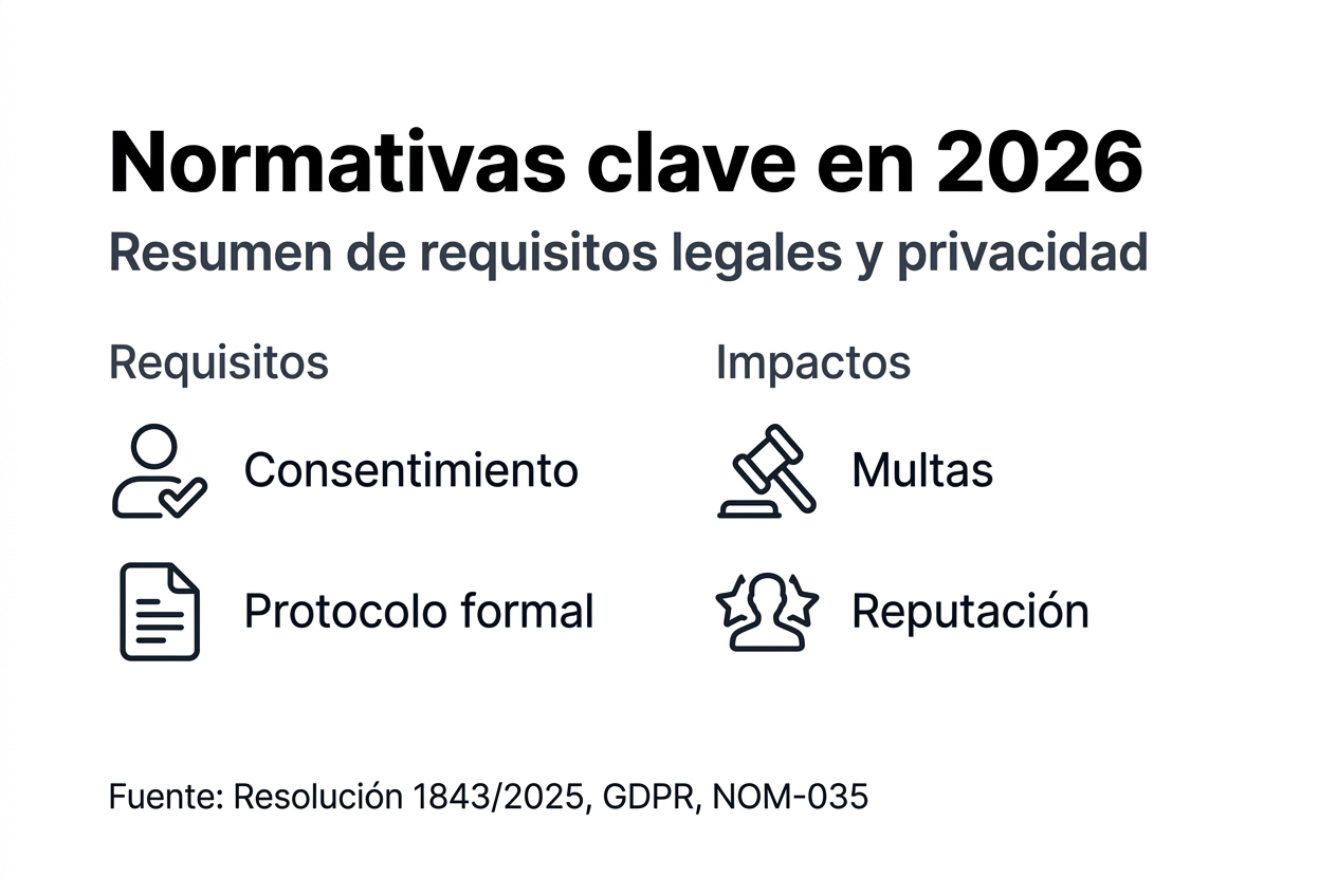 Guía visual con los principales requisitos y normativas para 2026