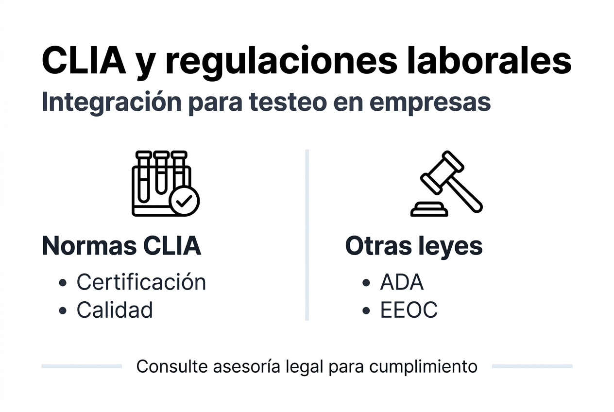 Infografía sobre la integración de la normativa CLIA con la legislación laboral
