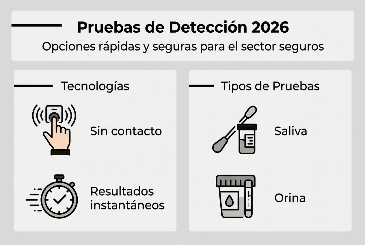 Infografía sobre las principales tecnologías y métodos de detección