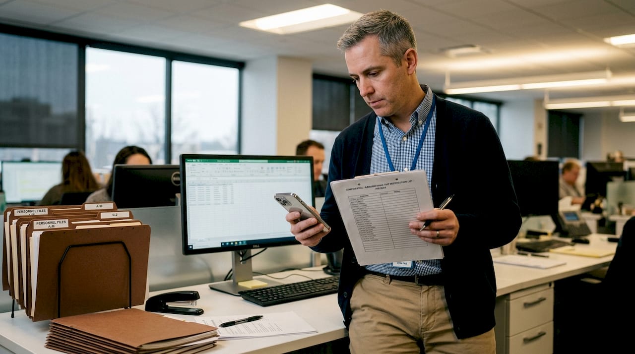 HR coordinator tracking drug test notifications