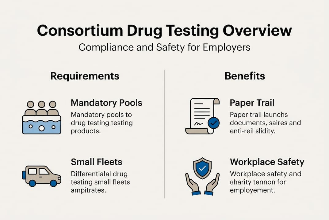 Infographic on drug testing compliance requirements and benefits