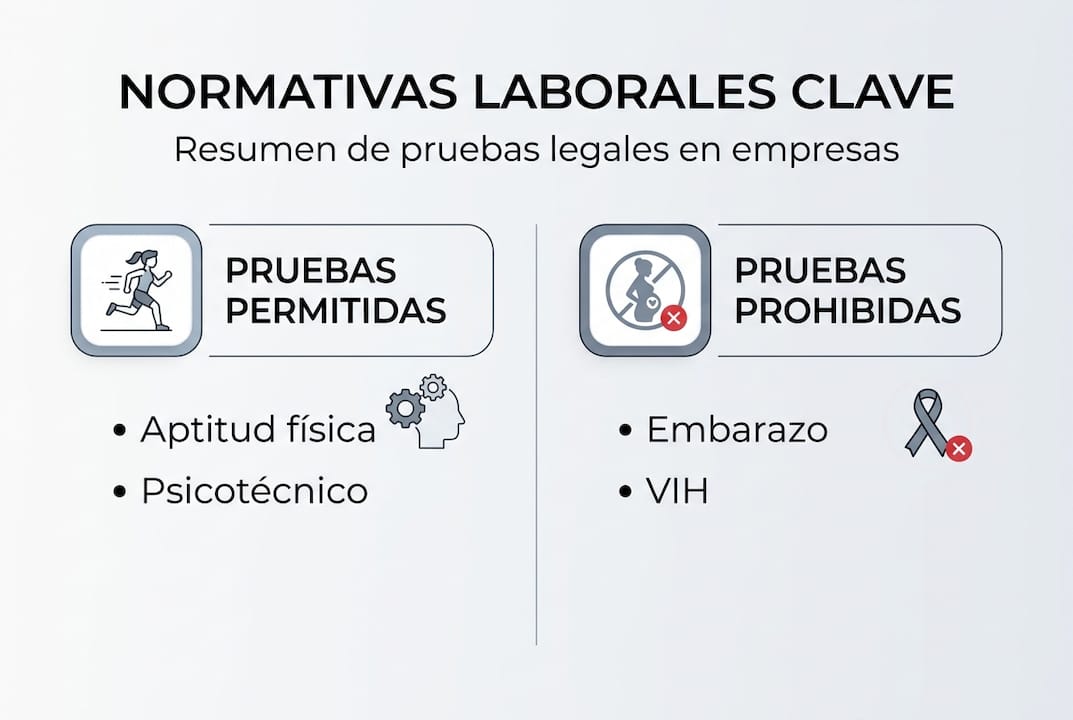 Infografía: qué pruebas laborales están permitidas y cuáles no según la ley