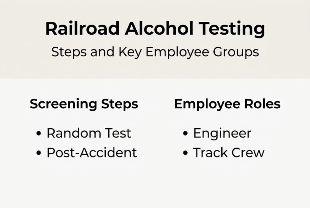 Infographic railroad testing steps and roles