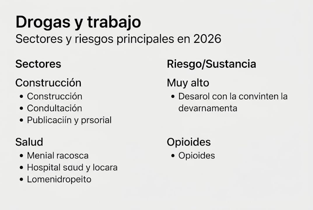 Infografía: los sectores laborales más afectados por el consumo de drogas