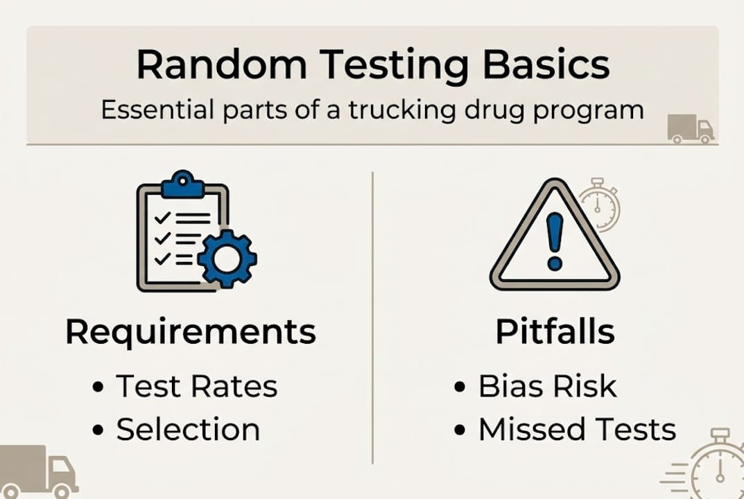 Infographic random testing basics requirements pitfalls