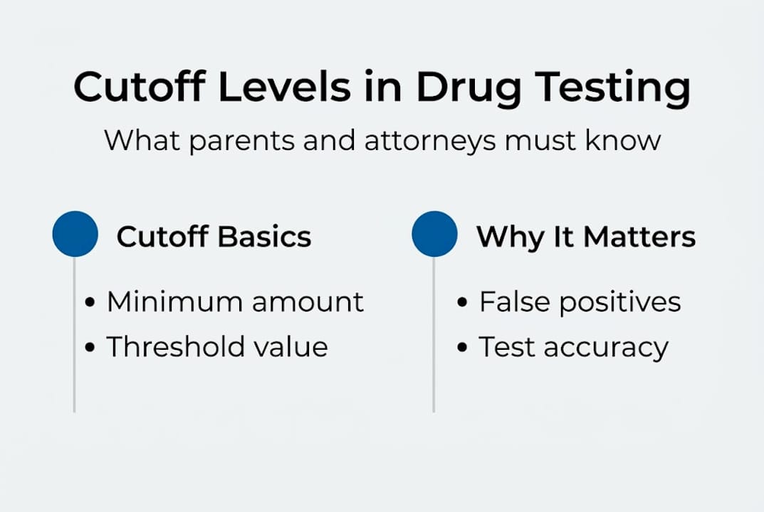 Infographic explaining drug test cutoff levels