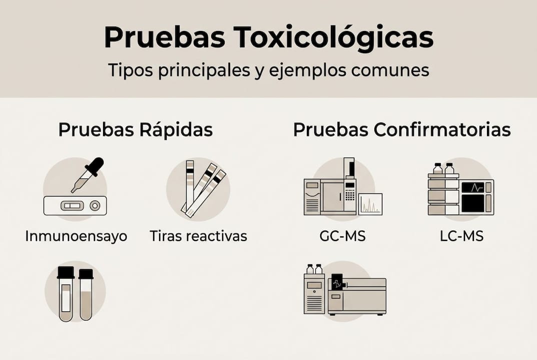 Conoce los diferentes tipos de pruebas toxicológicas a través de esta infografía